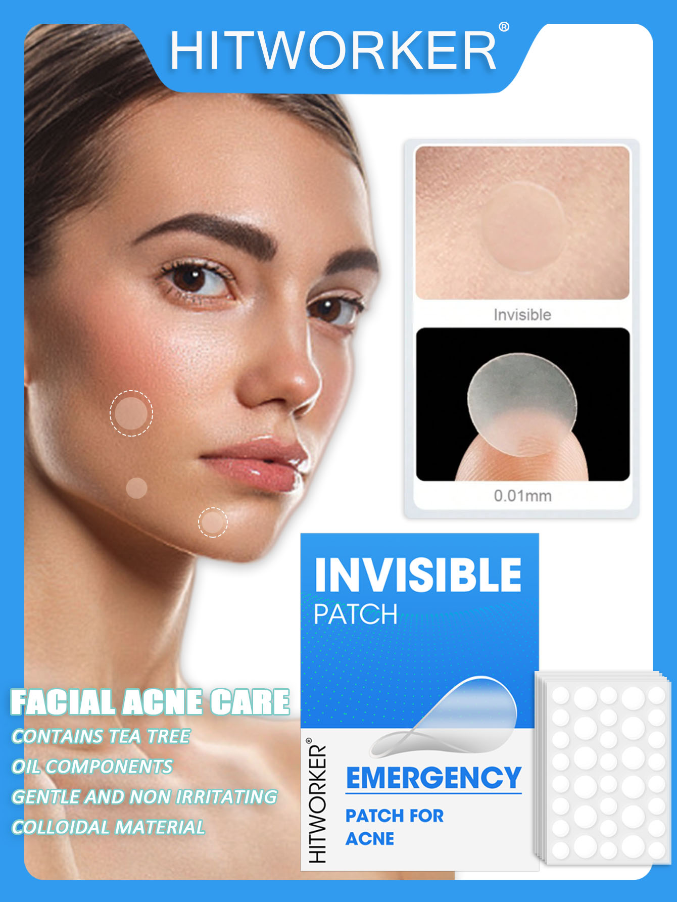 Skincare China - Plaster hydrokoloidowy na trądzik, esencja do