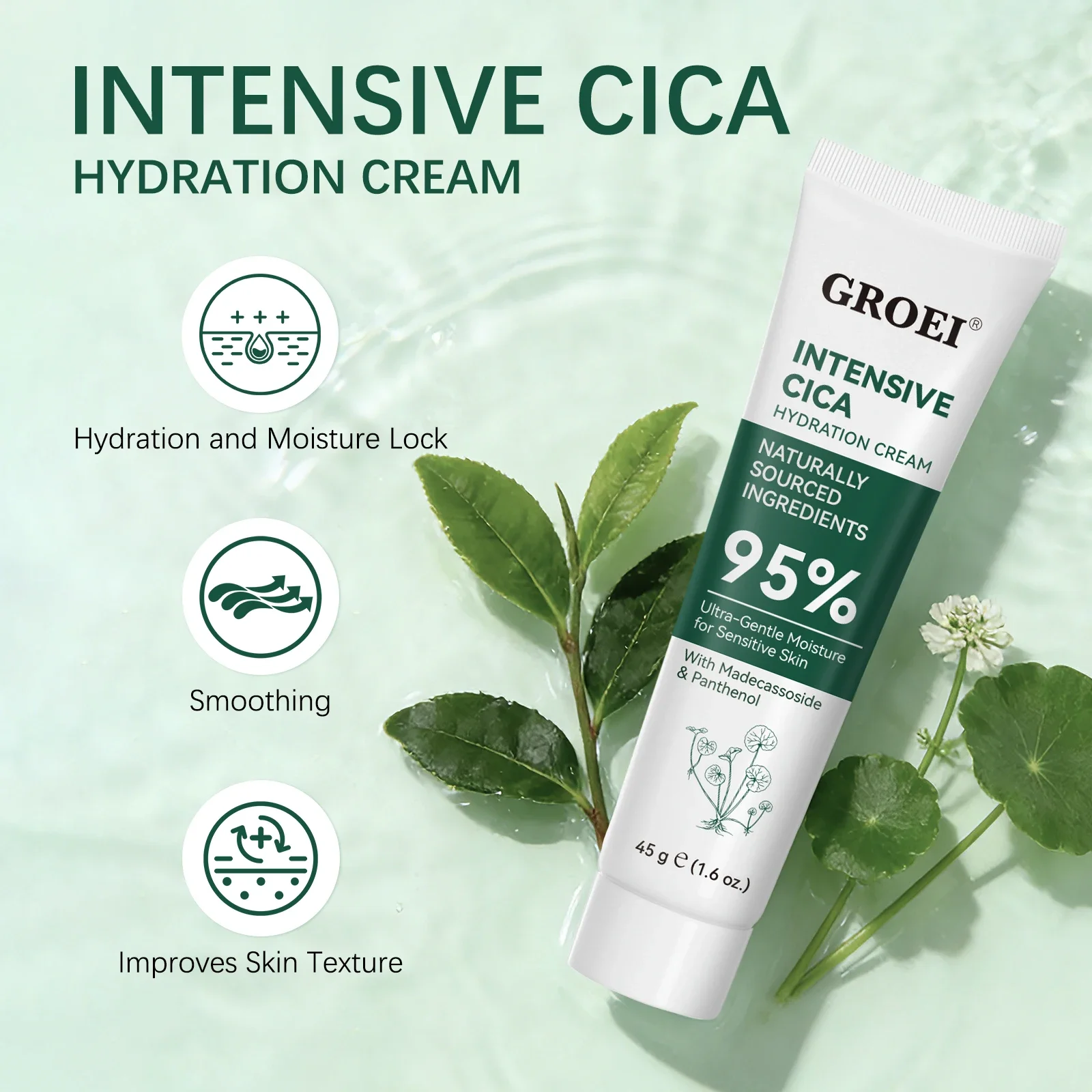 GROEI Krem nawilżający z trawą – Skincare Glowing recenzja i cena